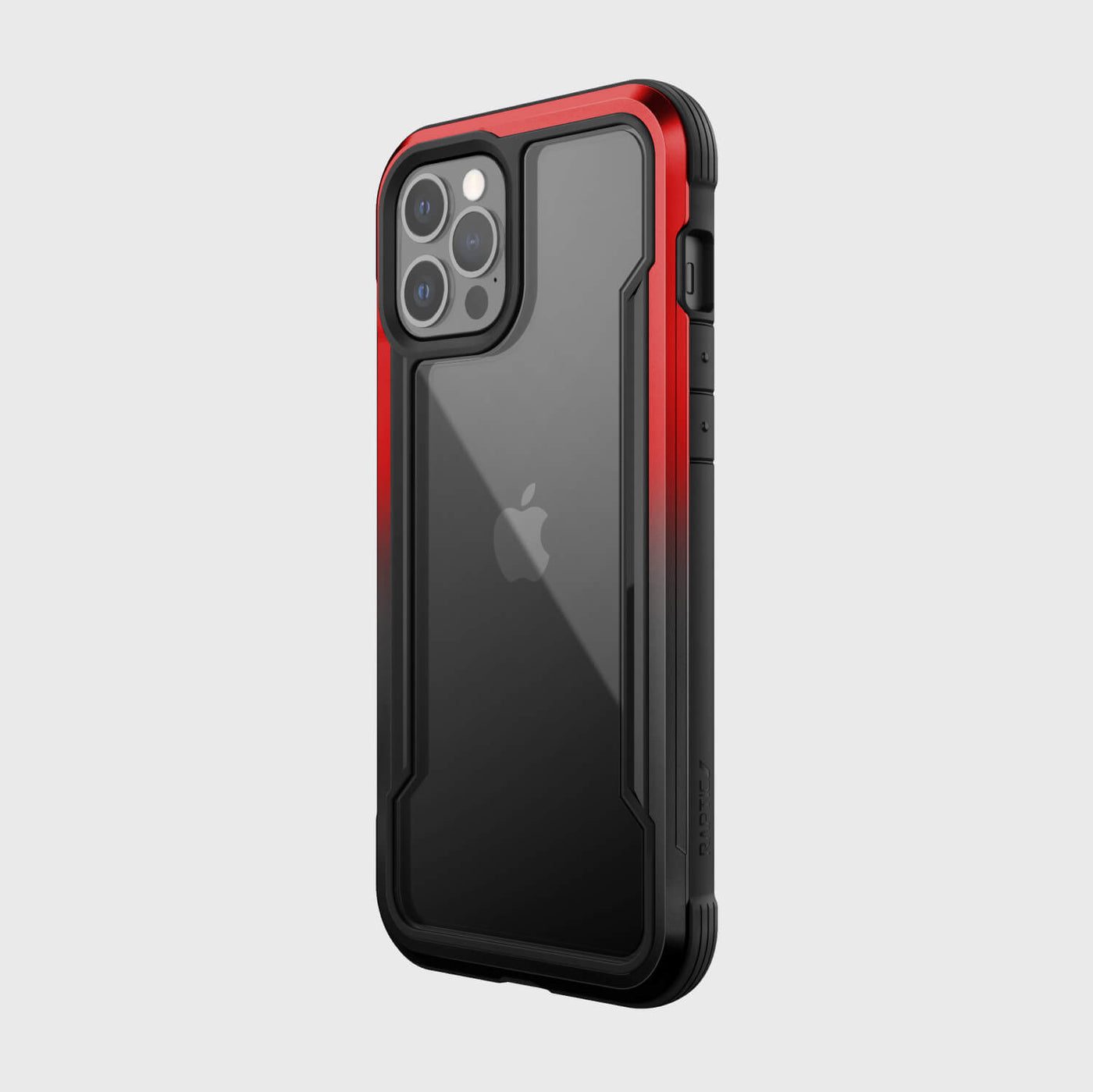 Rugged Case for iPhone 12 Pro Max. Raptic Shield in red black gradient.#color_black-red-gradient