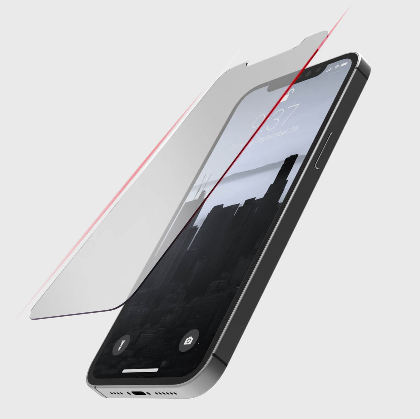 9H tempered glass screen protector. Edge to Edge Raptic Glass for iPhone 12 Pro Max.