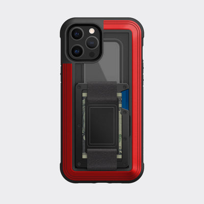 Rugged Wallet Case for iPhone 12 Pro Max. Raptic Shield in red.#color_red