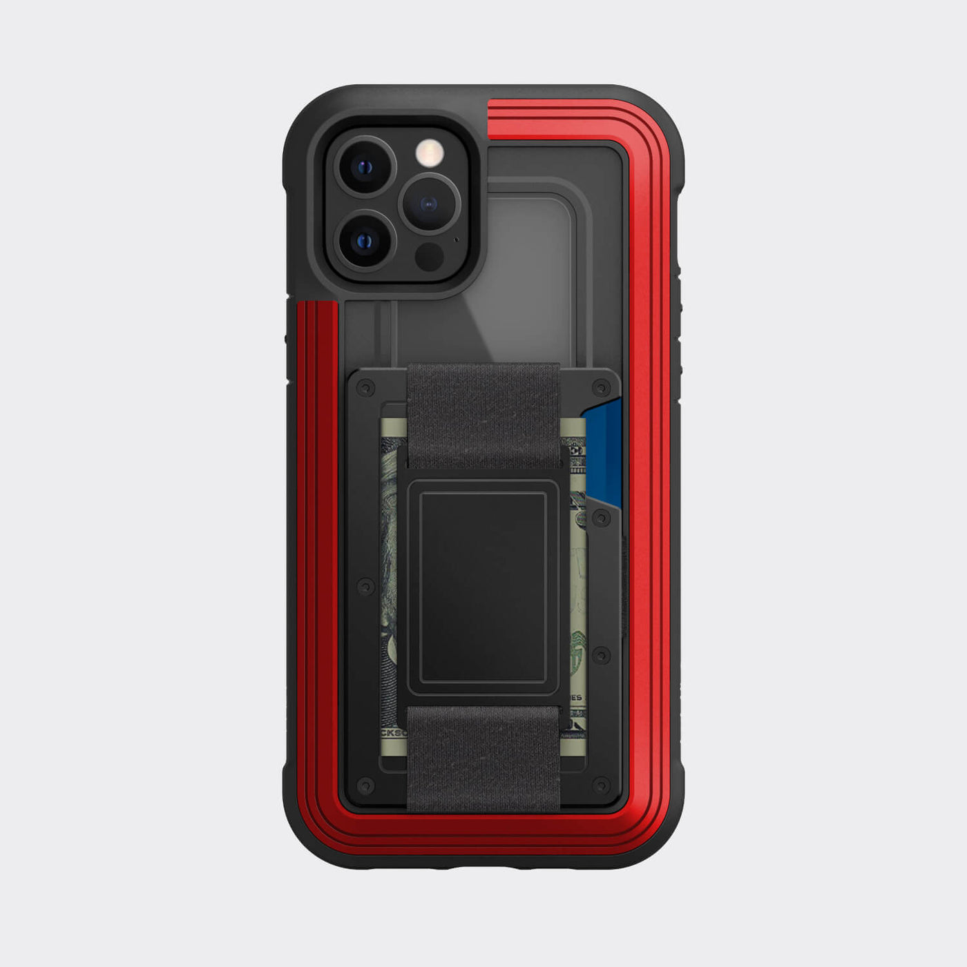 Rugged Wallet Case for iPhone 12 & iPhone 12 Pro. Raptic Shield in red.#color_red