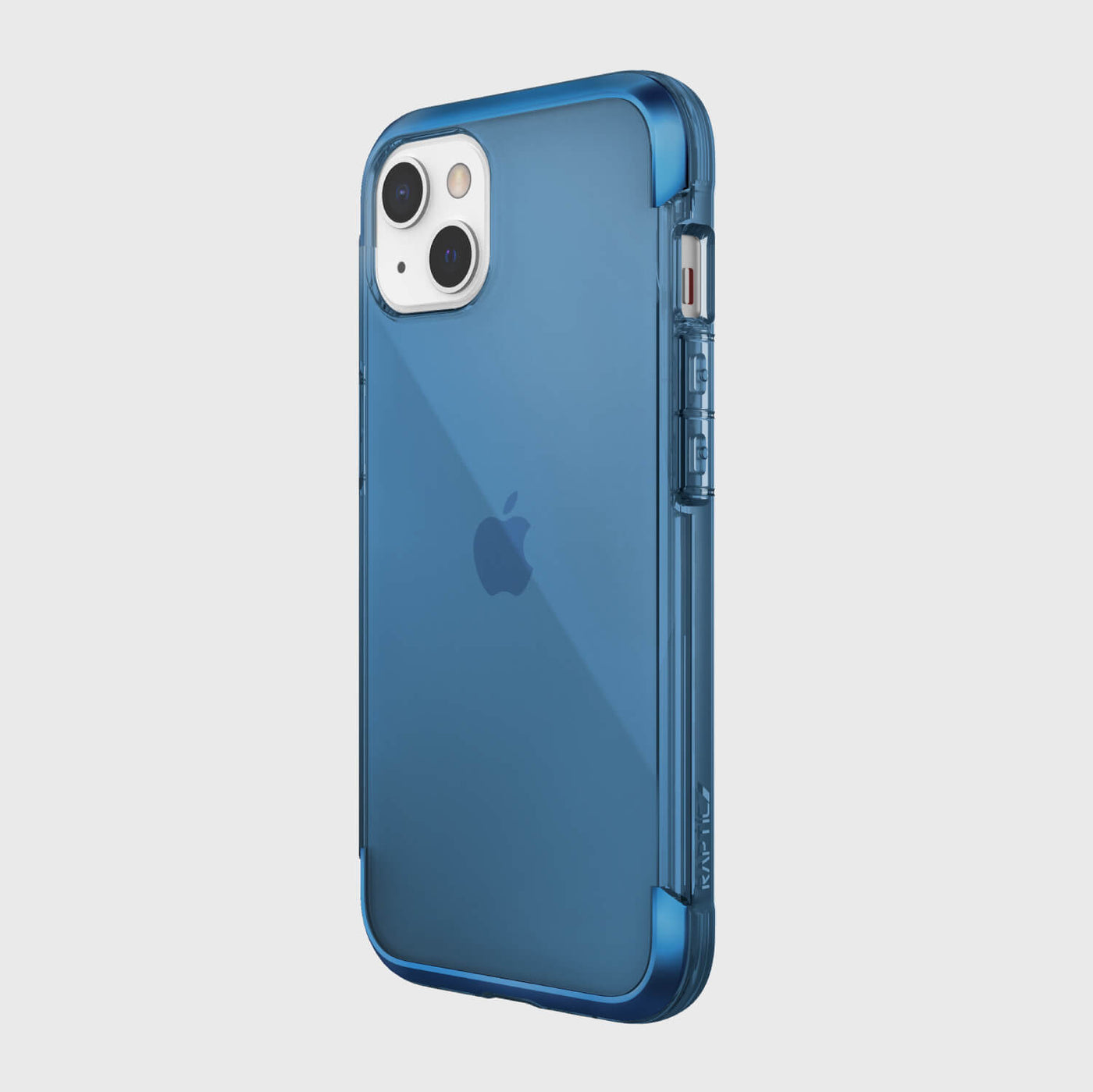 iPhone 13 in Raptic Air case - color blue - back angle #color_blue