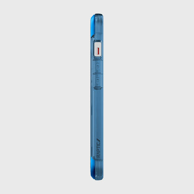 iPhone 13 in Raptic Air case - color blue - left side #color_blue