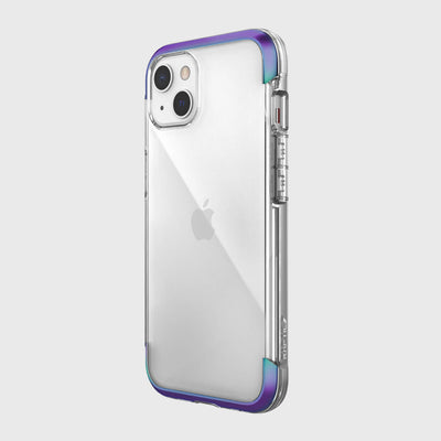 iPhone 13 in Raptic Air case - color iridescent - back angle #color_iridescent