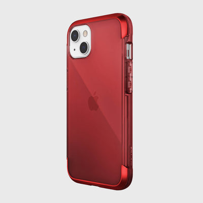 iPhone 13 in Raptic Air case - color red - back angle #color_red