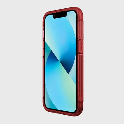 iPhone 13 in Raptic Air case - color red - front angle #color_red