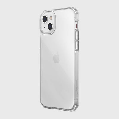 iPhone 13 in Raptic Clear case - color clear - back angle #color_clear