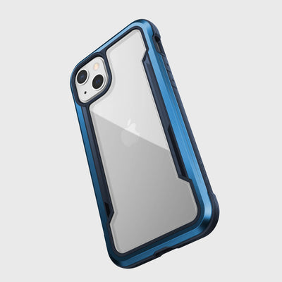iPhone 13 in Raptic Shield case - color blue - with drop protection #color_blue