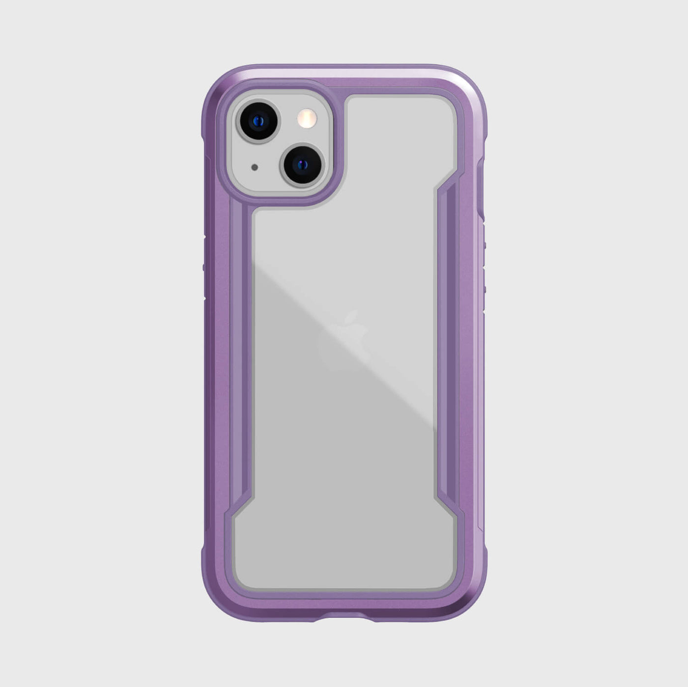 iPhone 13 in Raptic Shield case - color purple - back side #color_purple