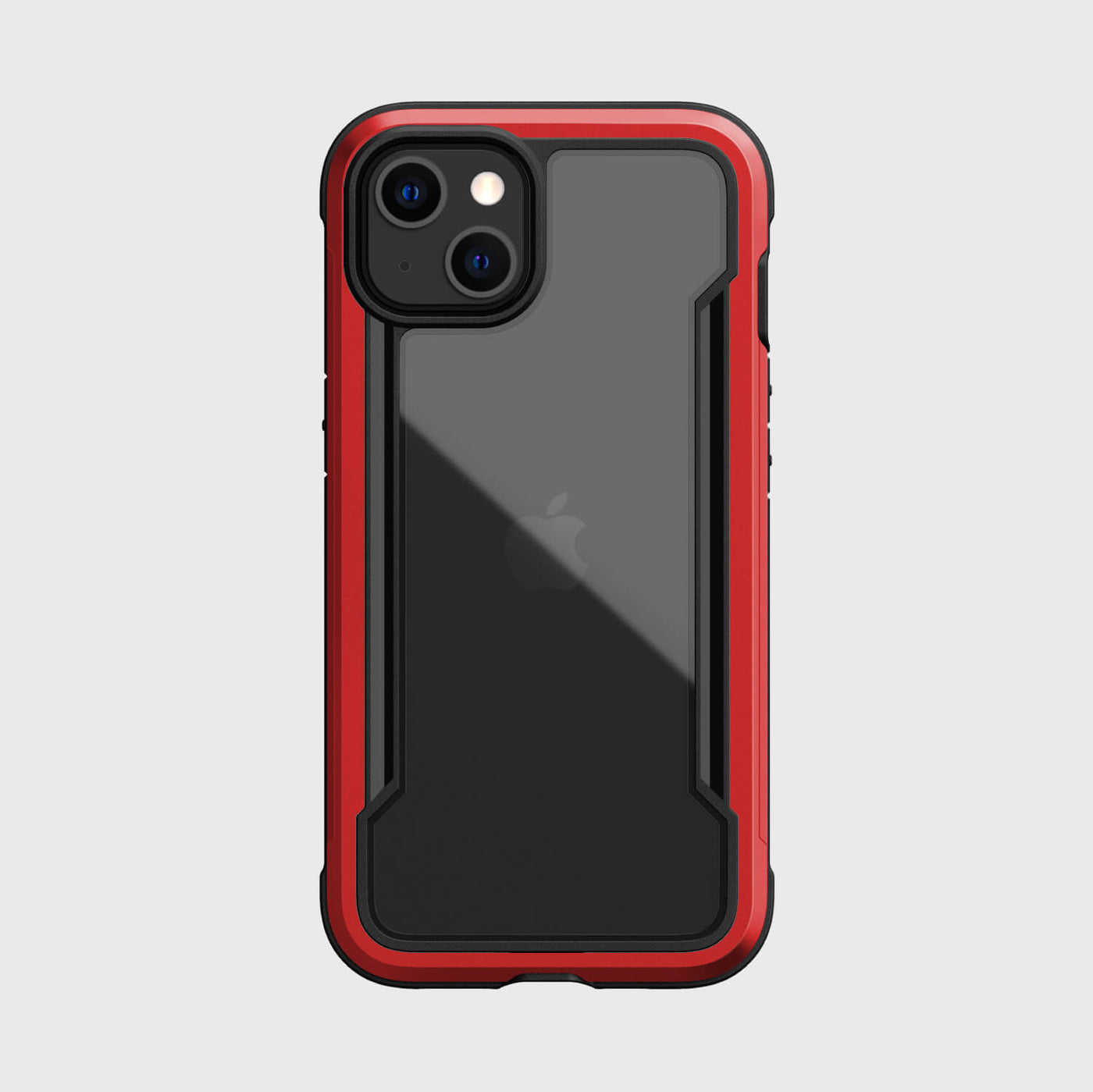 iPhone 13 in Raptic Shield case - color red - back side #color_red