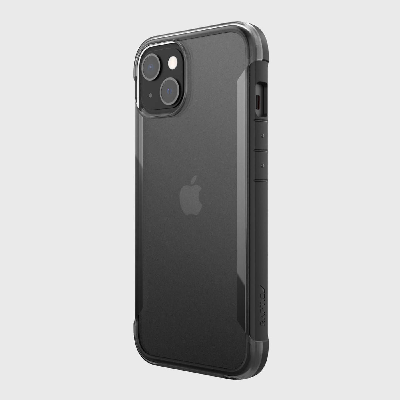 iPhone 13 in Raptic Terrain case - color black - back angle #color_black
