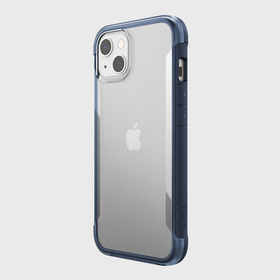 iPhone 13 in Raptic Terrain case - color blue - back angle #color_blue