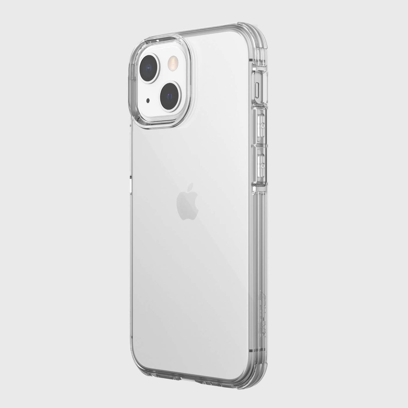iPhone 13 Mini in Raptic Clear case - color clear - back angle #color_clear