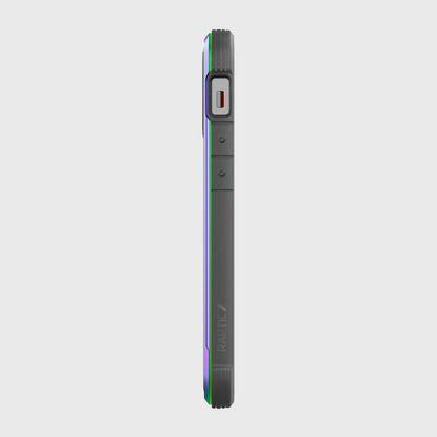 iPhone 13 Mini in Raptic Shield case - color iridescent - left side #color_iridescent