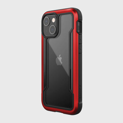 iPhone 13 Mini in Raptic Shield case in - color red - back angle #color_red