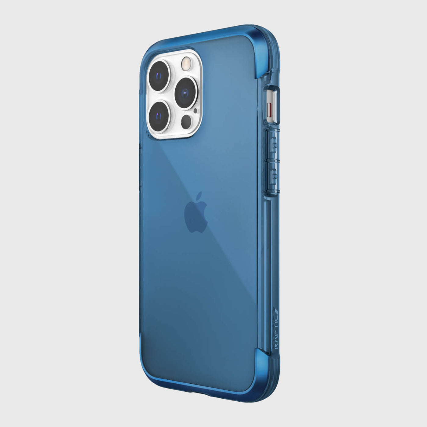 iPhone 13 Pro in Raptic Air case - color blue - back angle #color_blue