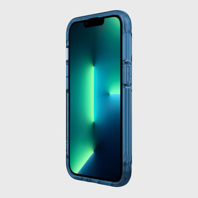 iPhone 13 Pro in Raptic Air case - color blue - front angle #color_blue