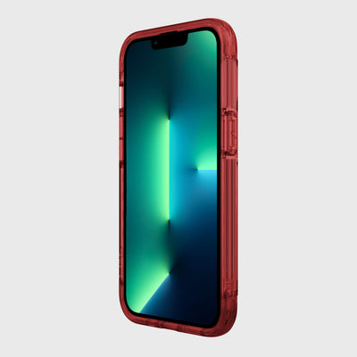 iPhone 13 Pro in Raptic Air case - color red - front angle #color_red