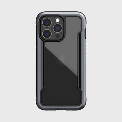 iPhone 13 Pro in Raptic Shield case - color black - back side #color_black