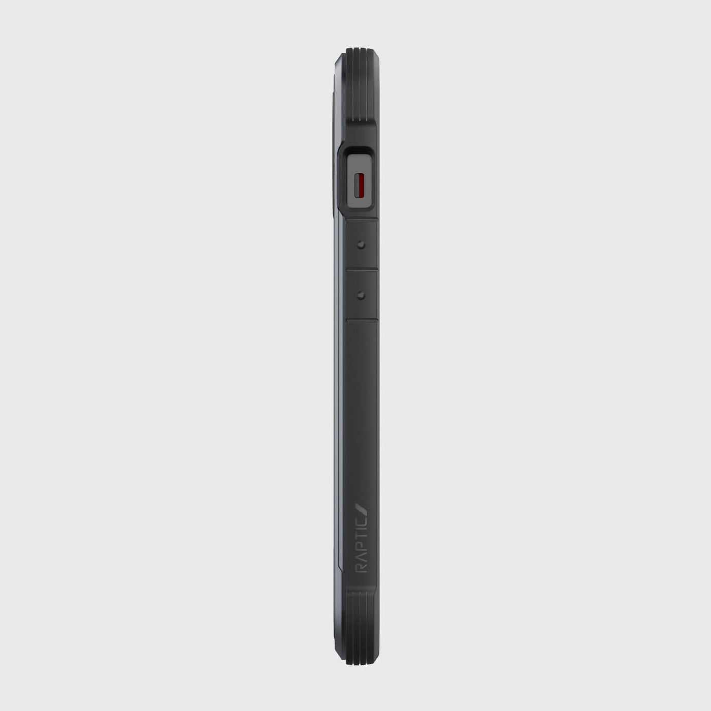 iPhone 13 Pro in Raptic Shield case - color black - left side #color_black