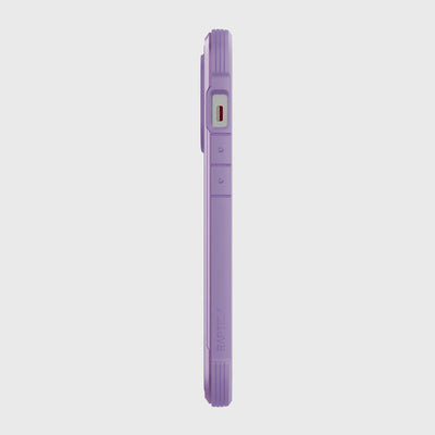 iPhone 13 Pro in Raptic Shield case - color purple - left side #color_purple