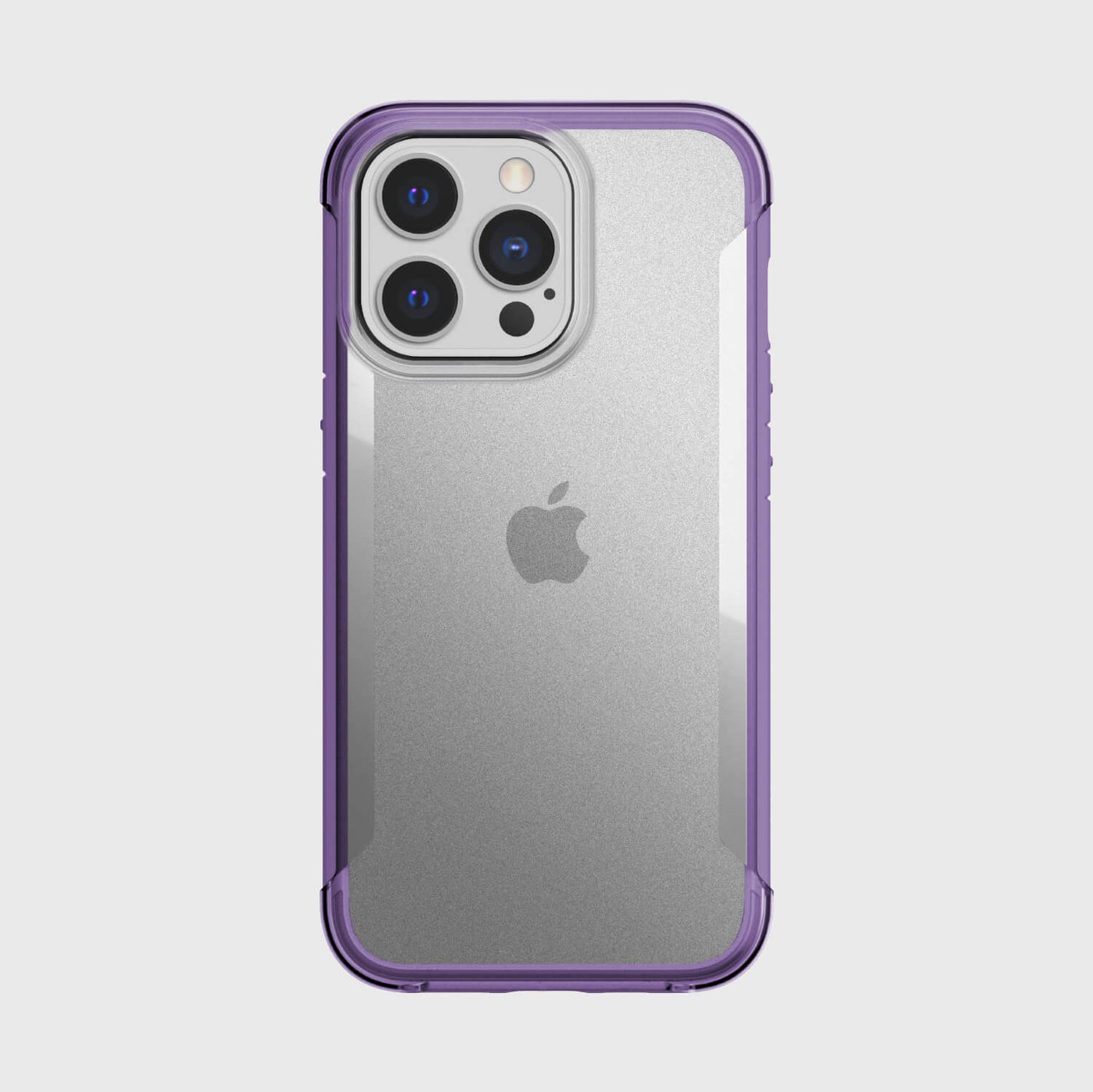 iPhone 13 Pro in Raptic Terrain case - color purple - back side #color_purple