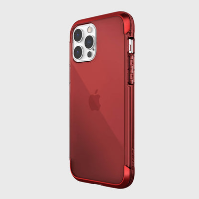 iPhone 13 Pro Max in Raptic Air case - color red - back angle #color_red