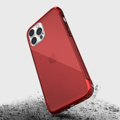 iPhone 13 Pro Max in Raptic Air case - color red - with drop protection #color_red