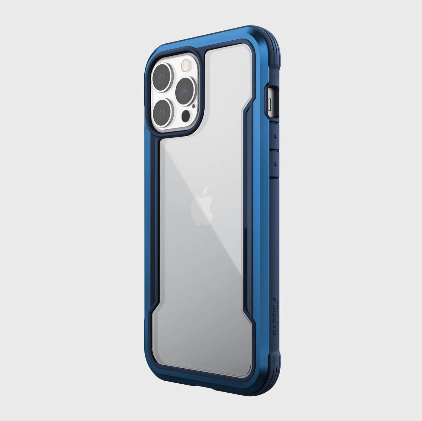 iPhone 13 Pro Max in Raptic Shield case in - color blue - back angle #color_blue