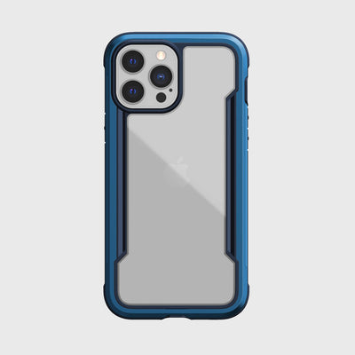 iPhone 13 Pro Max in Raptic Shield case - color blue - back side #color_blue