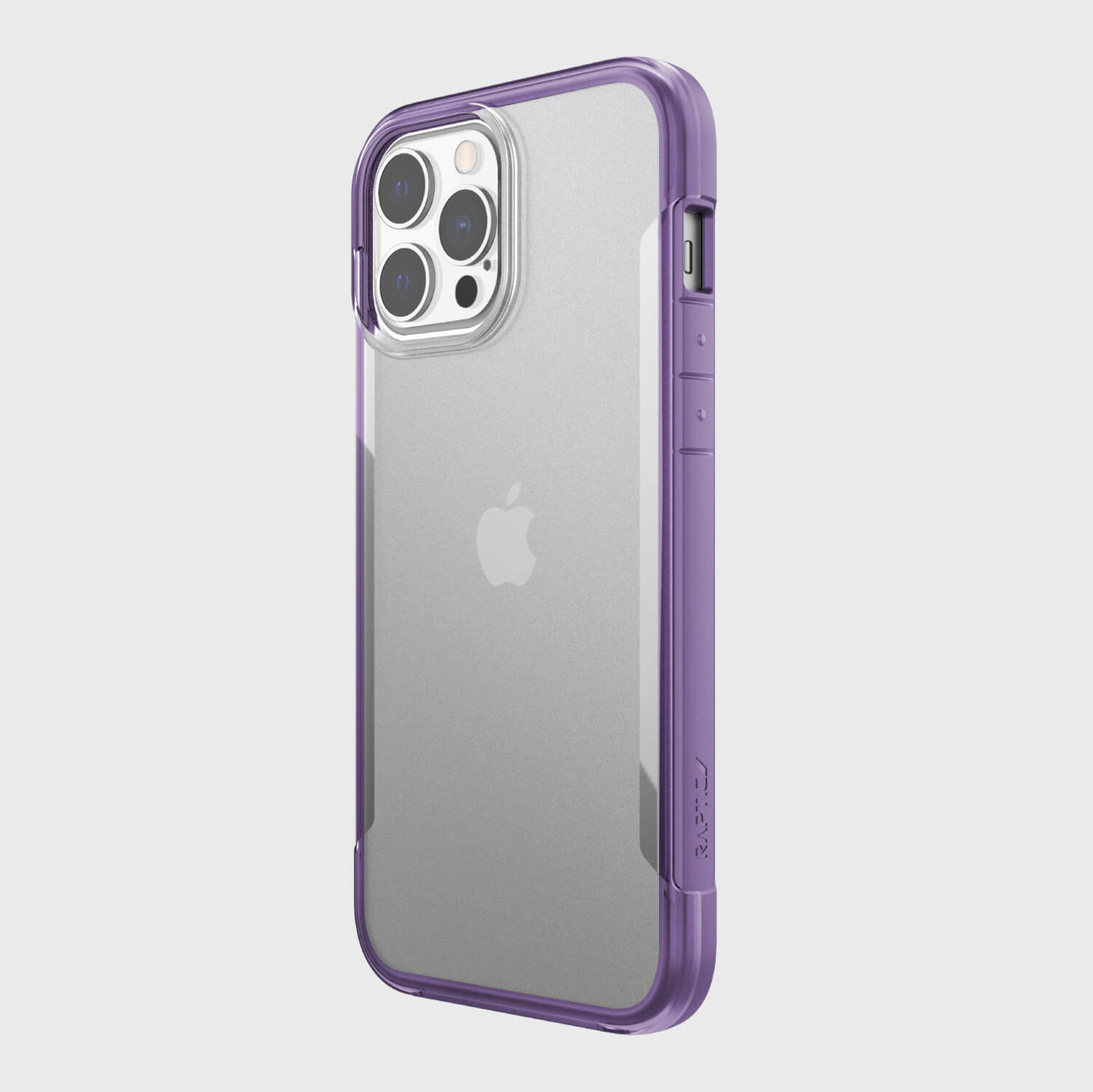 iPhone 13 Pro Max in Raptic Terrain case - color purple - back angle #color_purple