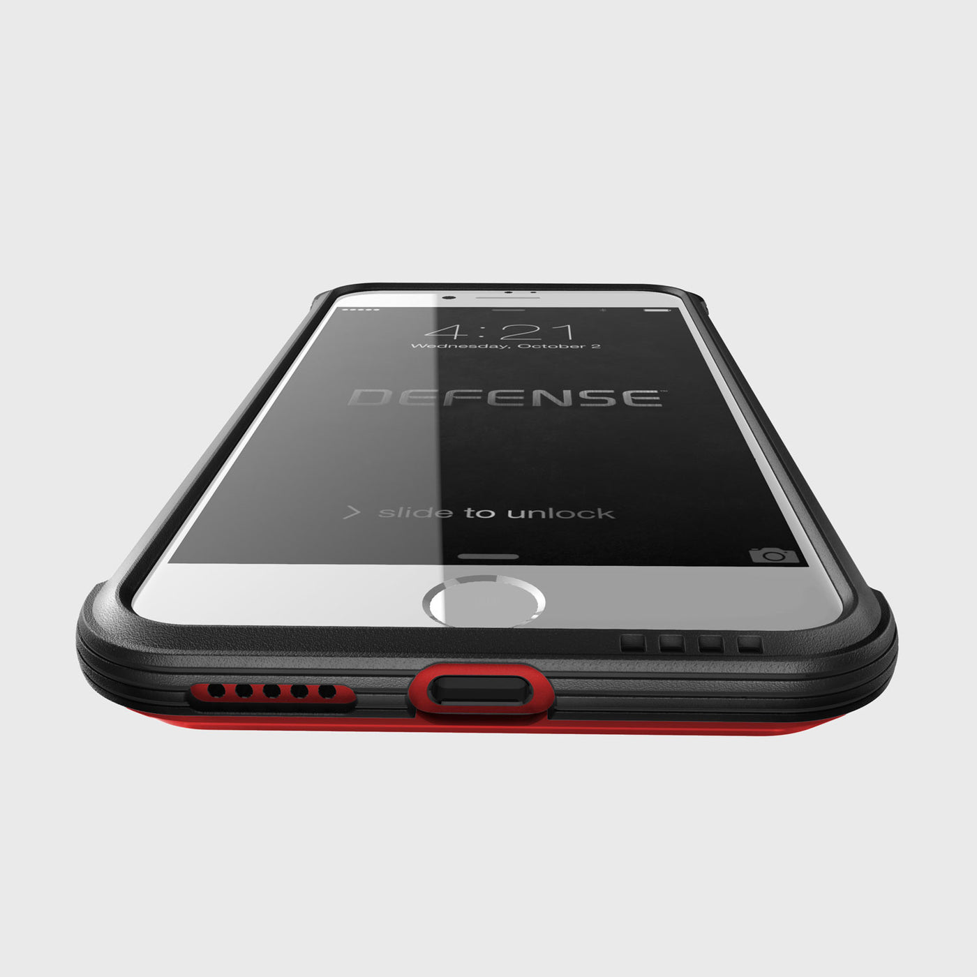 Rugged Case for iPhone 8 Plus. Raptic Shield in red.