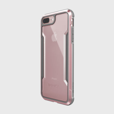 Rugged Case for iPhone 8 Plus. Raptic Shield in rose gold.