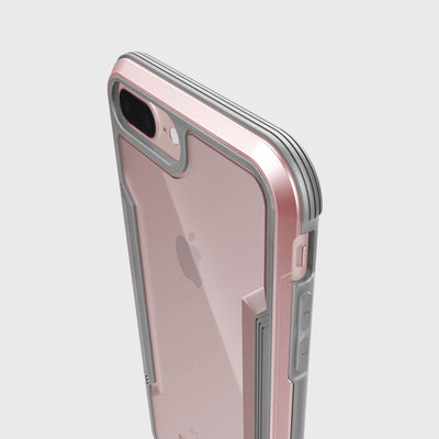 Rugged Case for iPhone 8 Plus. Raptic Shield in rose gold.
