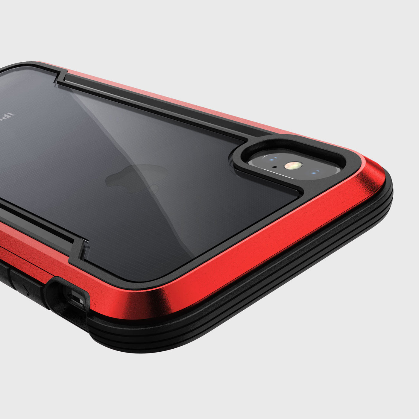 Rugged Case for iPhone X/XS. Raptic Shield in red.