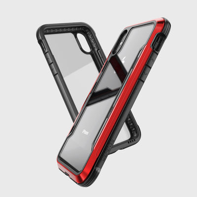 Rugged Case for iPhone X/XS. Raptic Shield in red.