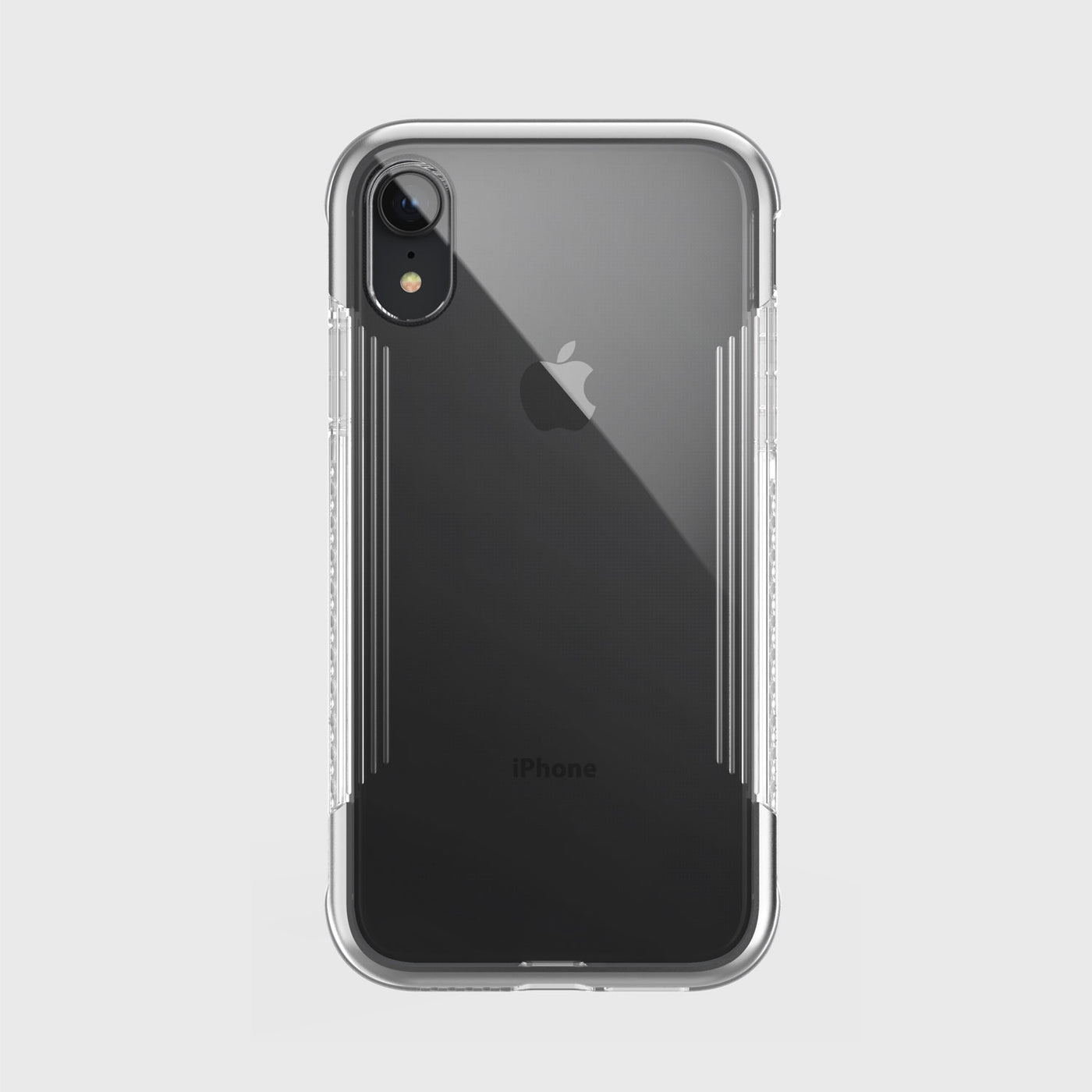 Transparent Case for iPhone XR. Raptic Air in silver.#color_silver