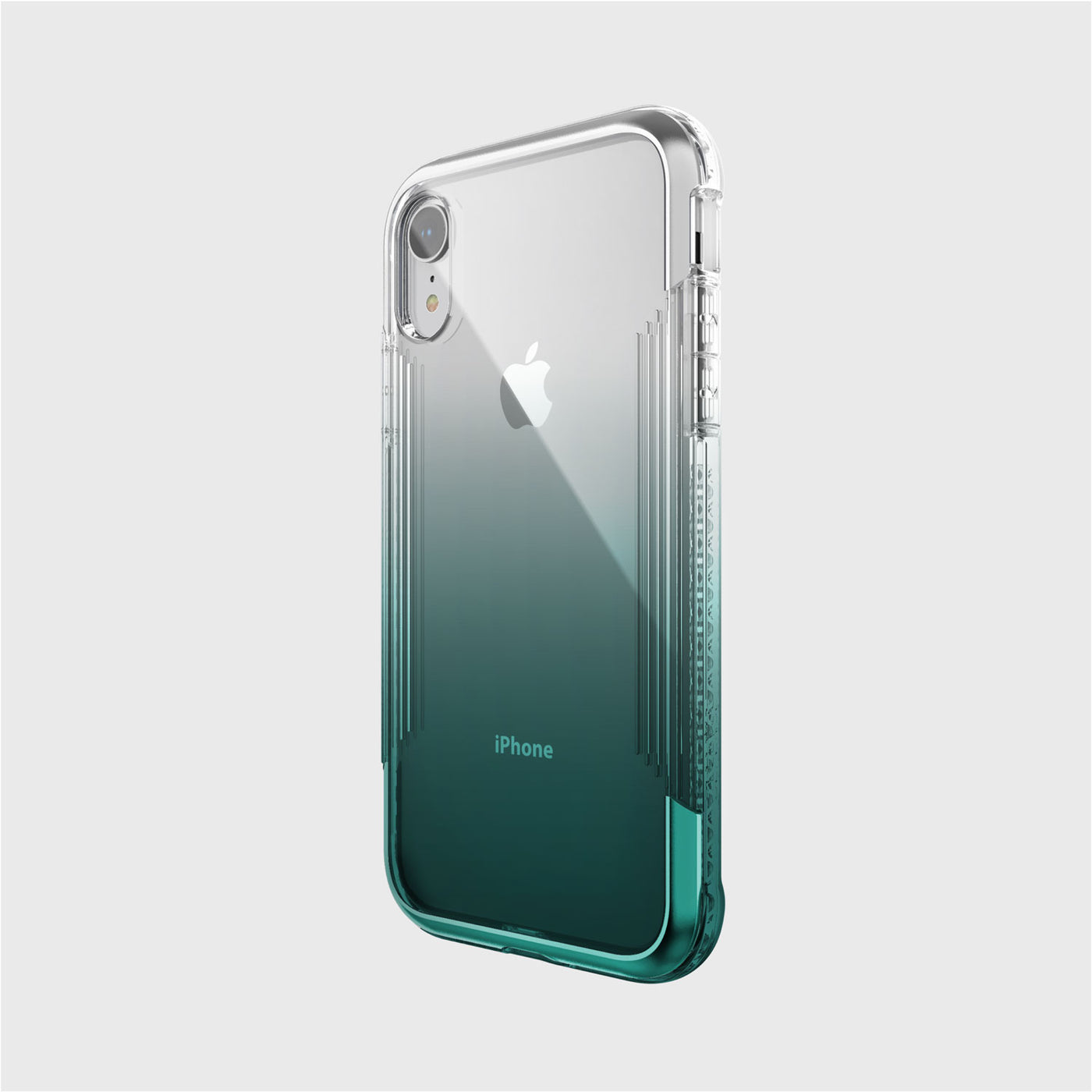 Transparent Case for iPhone XR. Raptic Air in teal.#color_teal