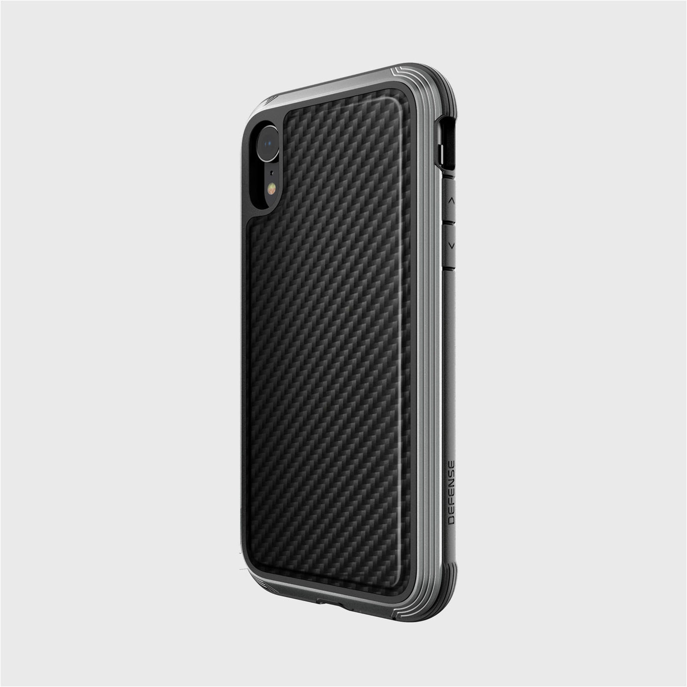 Luxurious Case for iPhone XR. Raptic Lux in black carbon fiber.
