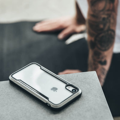 Rugged Case for iPhone XR. Raptic Shield in black.