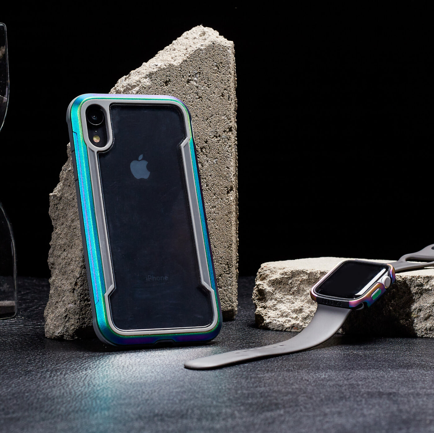 Rugged Case for iPhone XR. Raptic Shield in iridescent.
