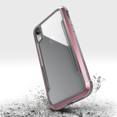 Rugged Case for iPhone XR. Raptic Shield in rose gold.