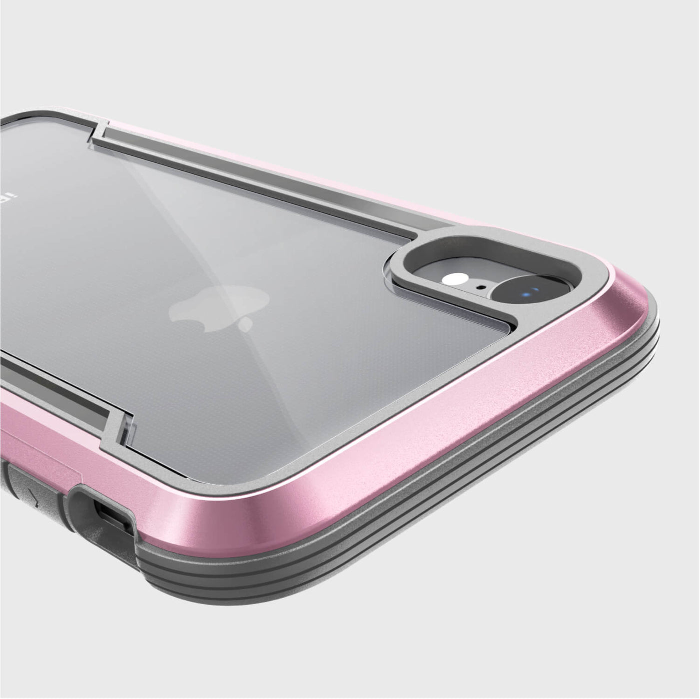 Rugged Case for iPhone XR. Raptic Shield in rose gold.