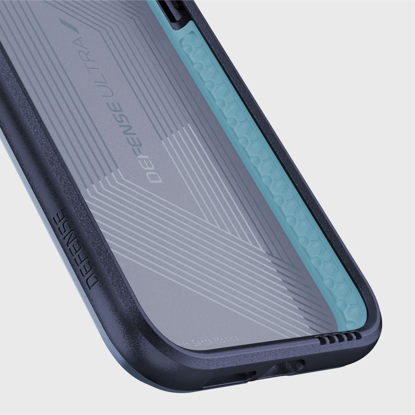 Luxurious Case for iPhone XR. Raptic Ultra in blue.
