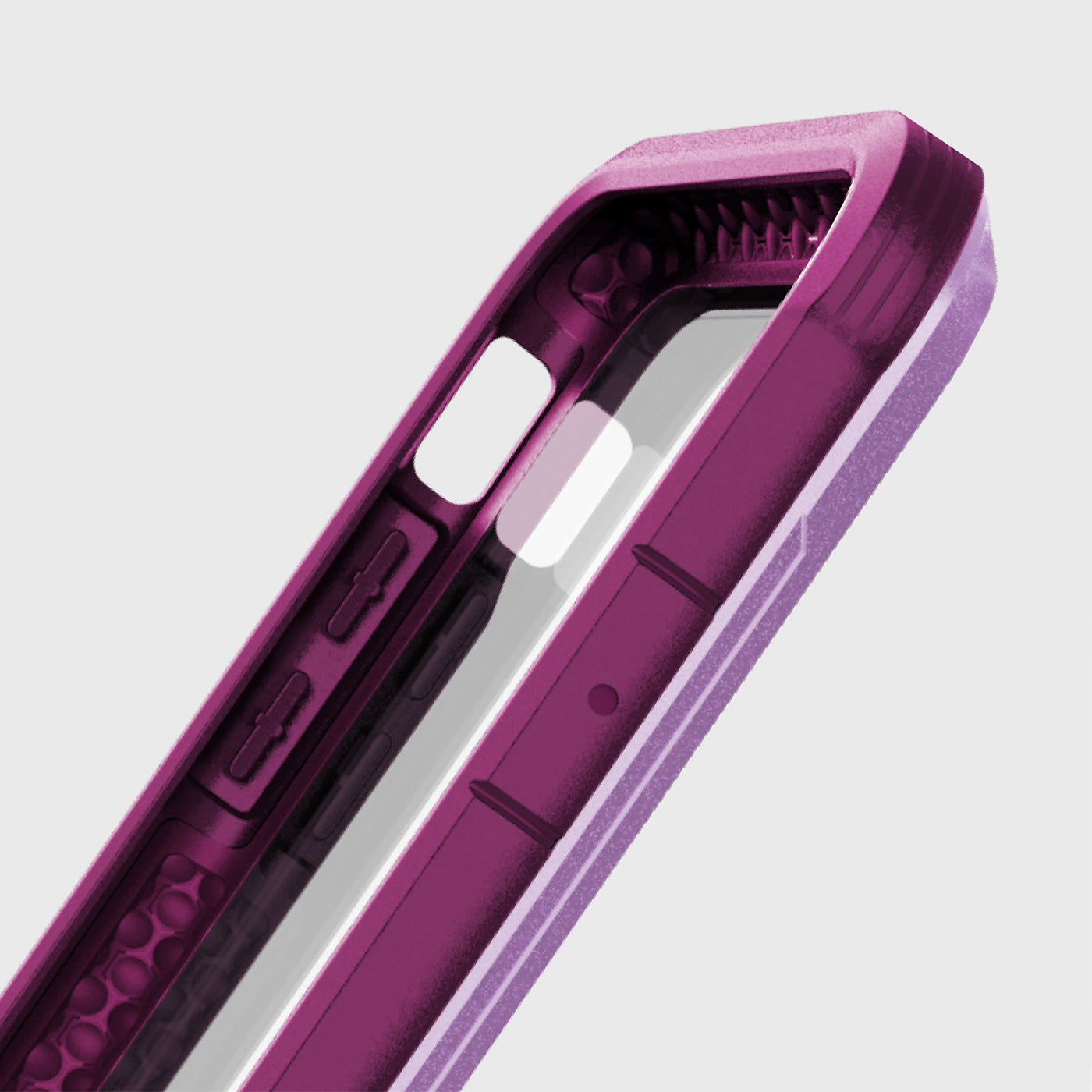 Rugged Case for iPhone XS Max. Raptic Shield in purple.